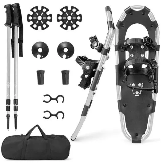 21/25/30 Inch 4-in-1 Lightweight Terrain Snowshoes with Flexible Pivot System-21 inches