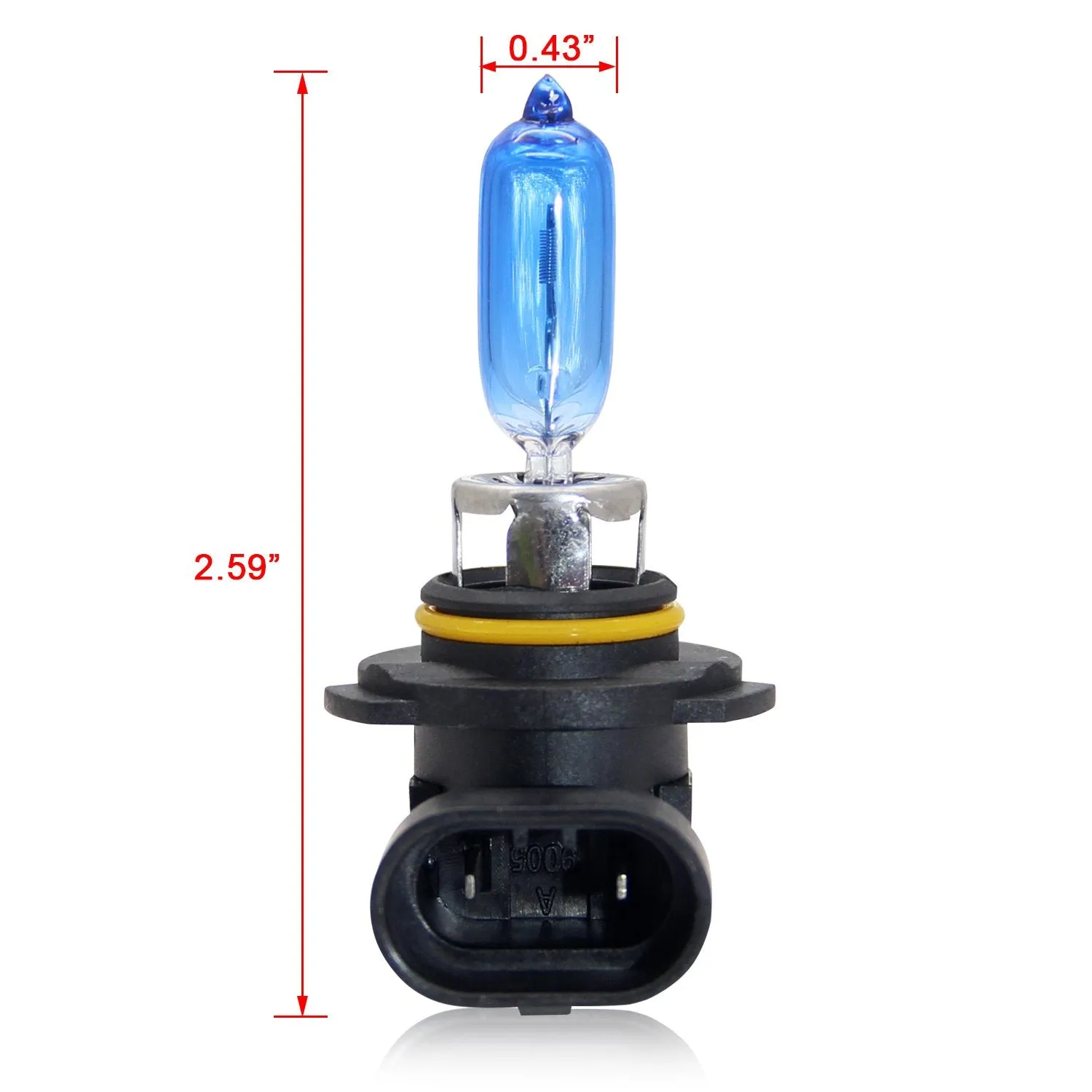 2PCS 100W HB3 / 9005 Halogen Headlight Bulbs 12V 5000K Warm White Lamp