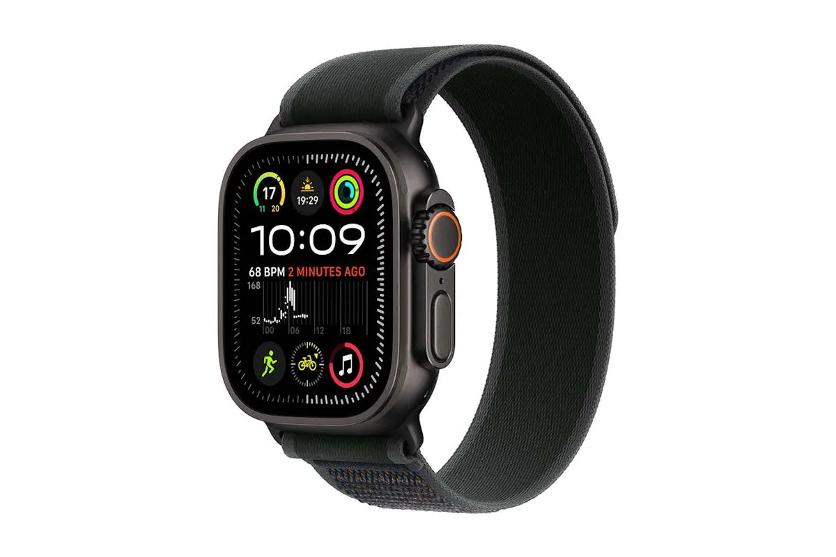 Apple Watch Ultra 2 | 49mm | Black Titanium Case with Black Trail Loop M/L