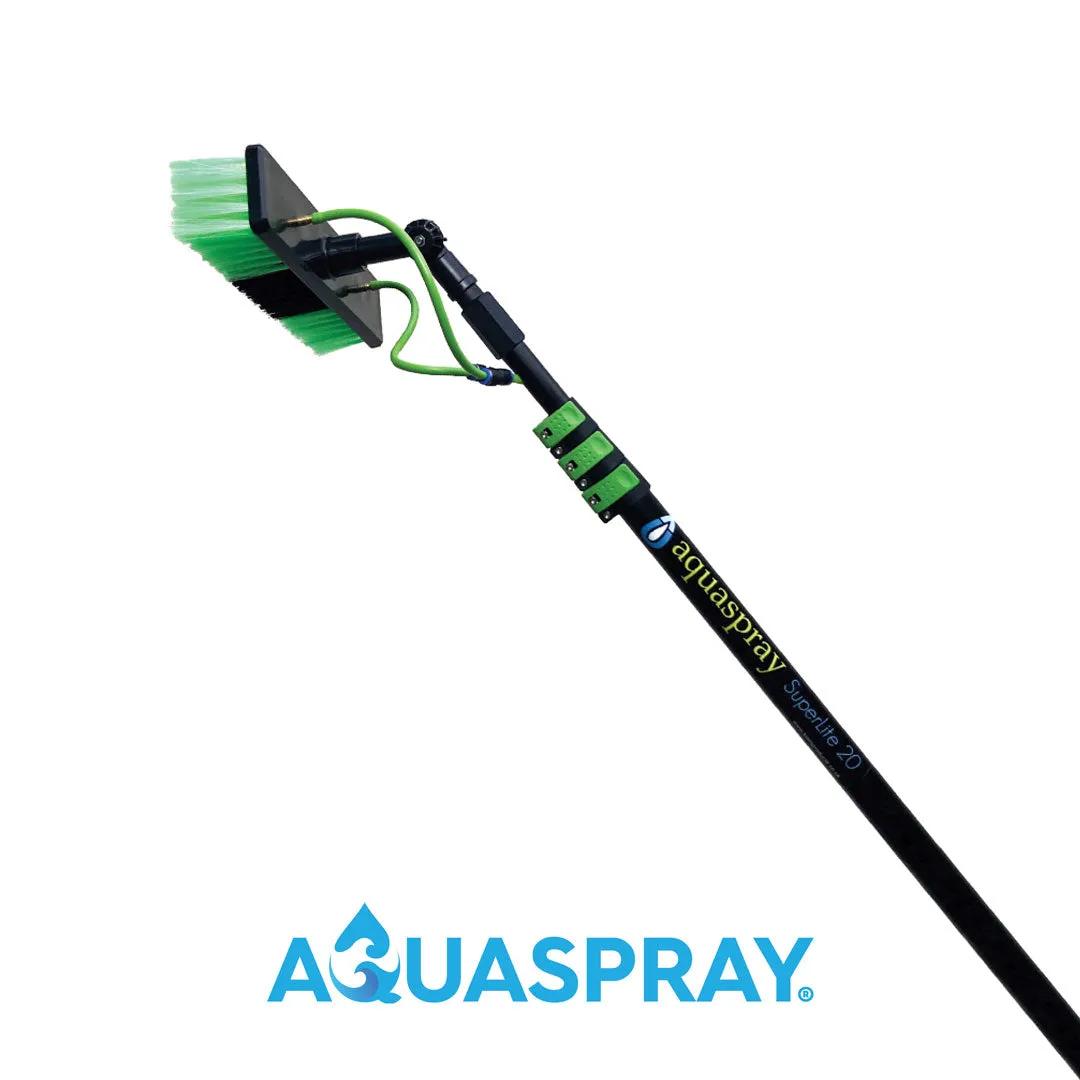 AquaSpray Rolling 16 Gallon Water Tank with DI Resin Tank and Waterfed Pole for Window and Solar Panel Cleaning