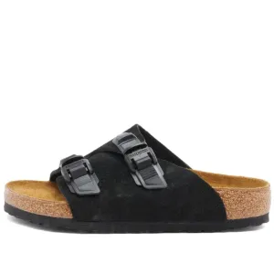 Birkenstock Zurich Tech slides, black/brown