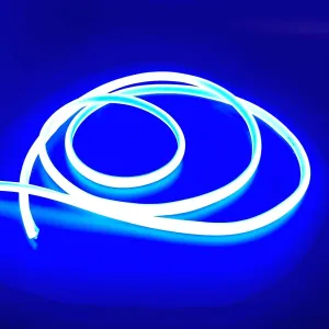 Blue COB LED Strip Light 220V 240V 288 LEDs/m IP65 with UK Plug