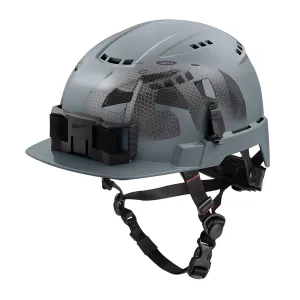 BOLT™ Gray Front Brim Vented Safety Helmet with IMPACT ARMOR™ Liner (USA) - Type 2, Class C