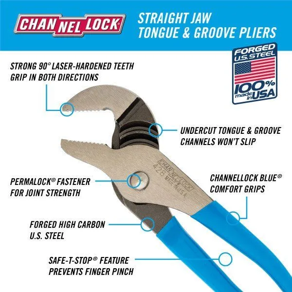 CHANNELLOCK 426 | 6.5-in. Straight Jaw Tongue & Groove Pliers