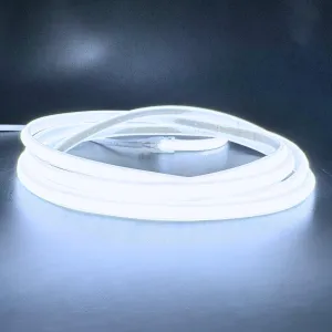 COB LED Strip 220V 240V Cool White 6000K 288 LEDs/m IP65 with UK Plug