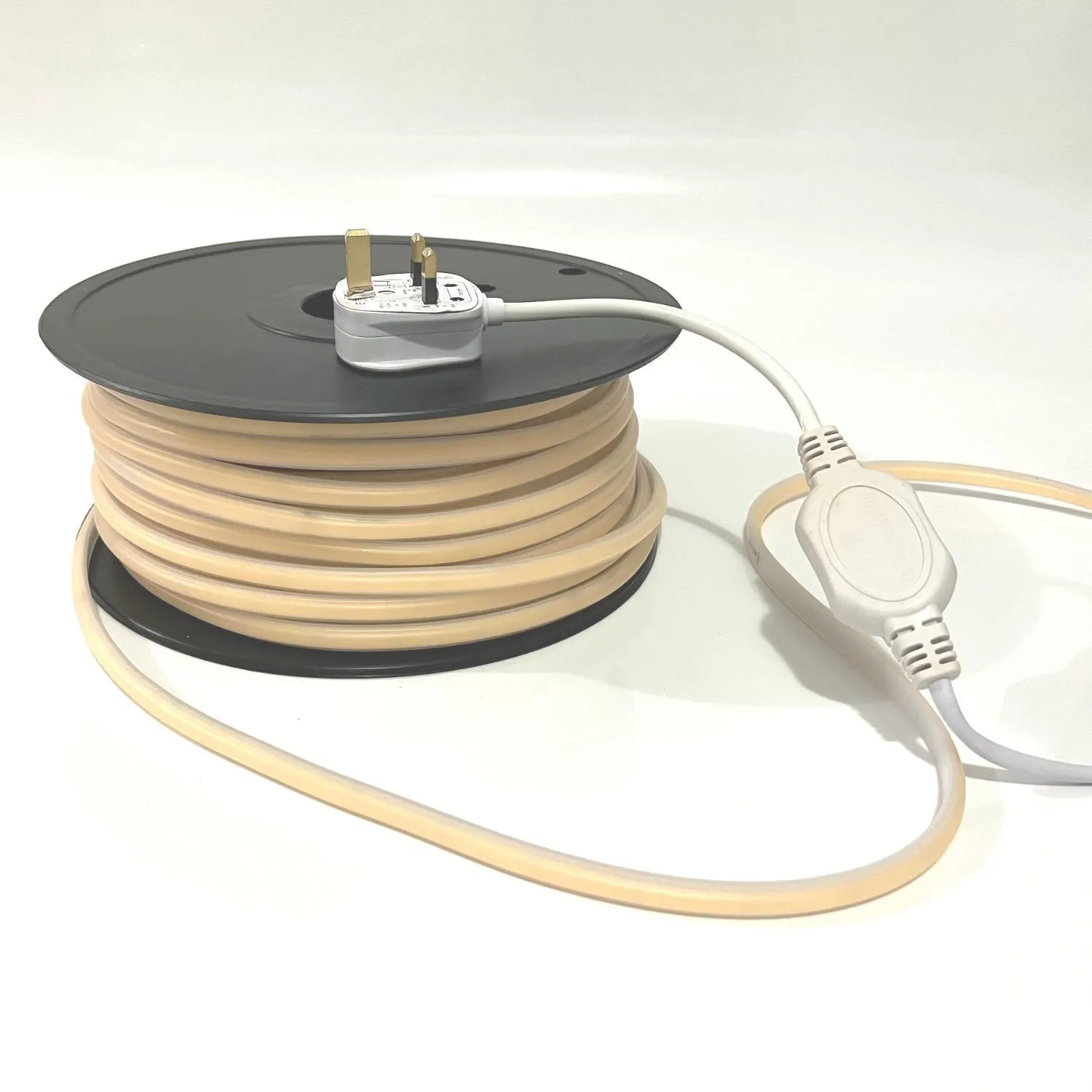 COB LED Strip 220V 240V Warm White 3000K 288 LEDs/m IP65 with UK Plug