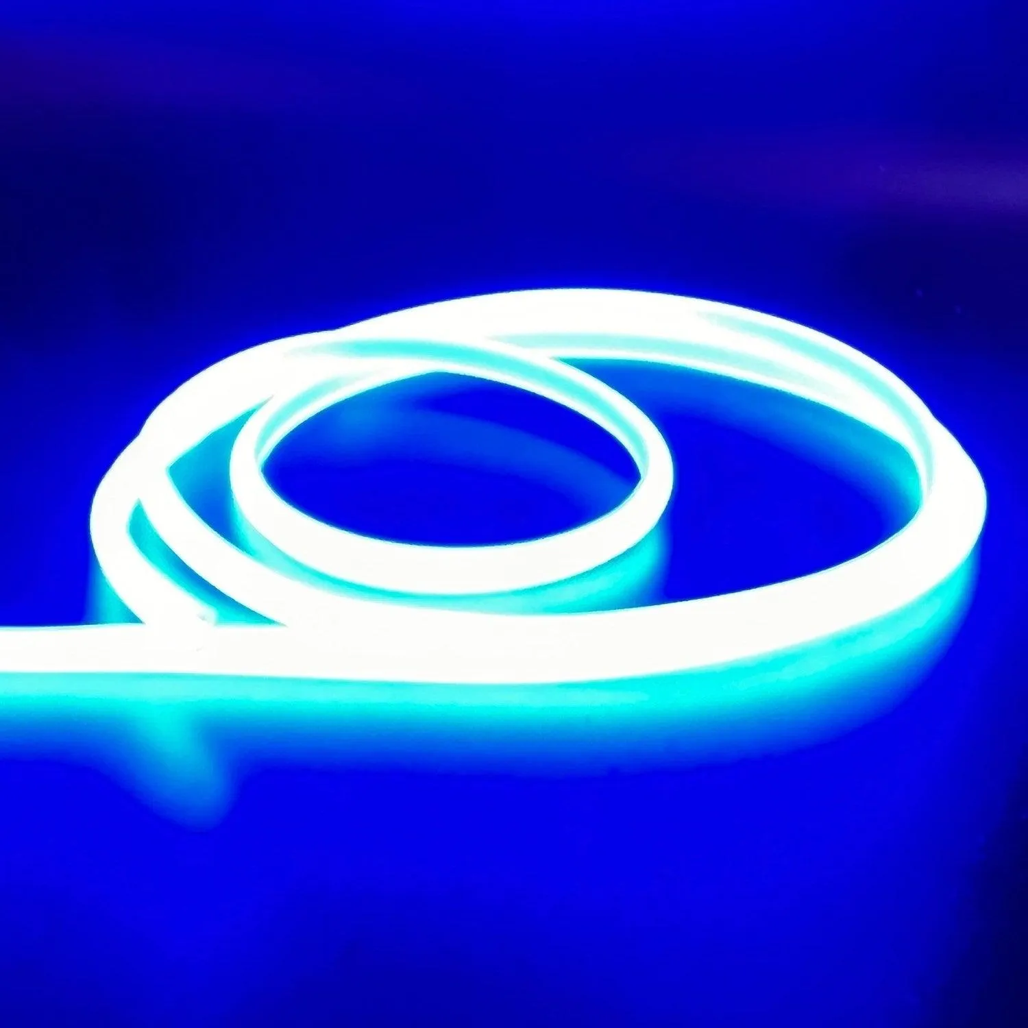 COB LED Strip Light Blue Neon Flex 220V 240V 288 LEDs/m IP65 with UK Plug