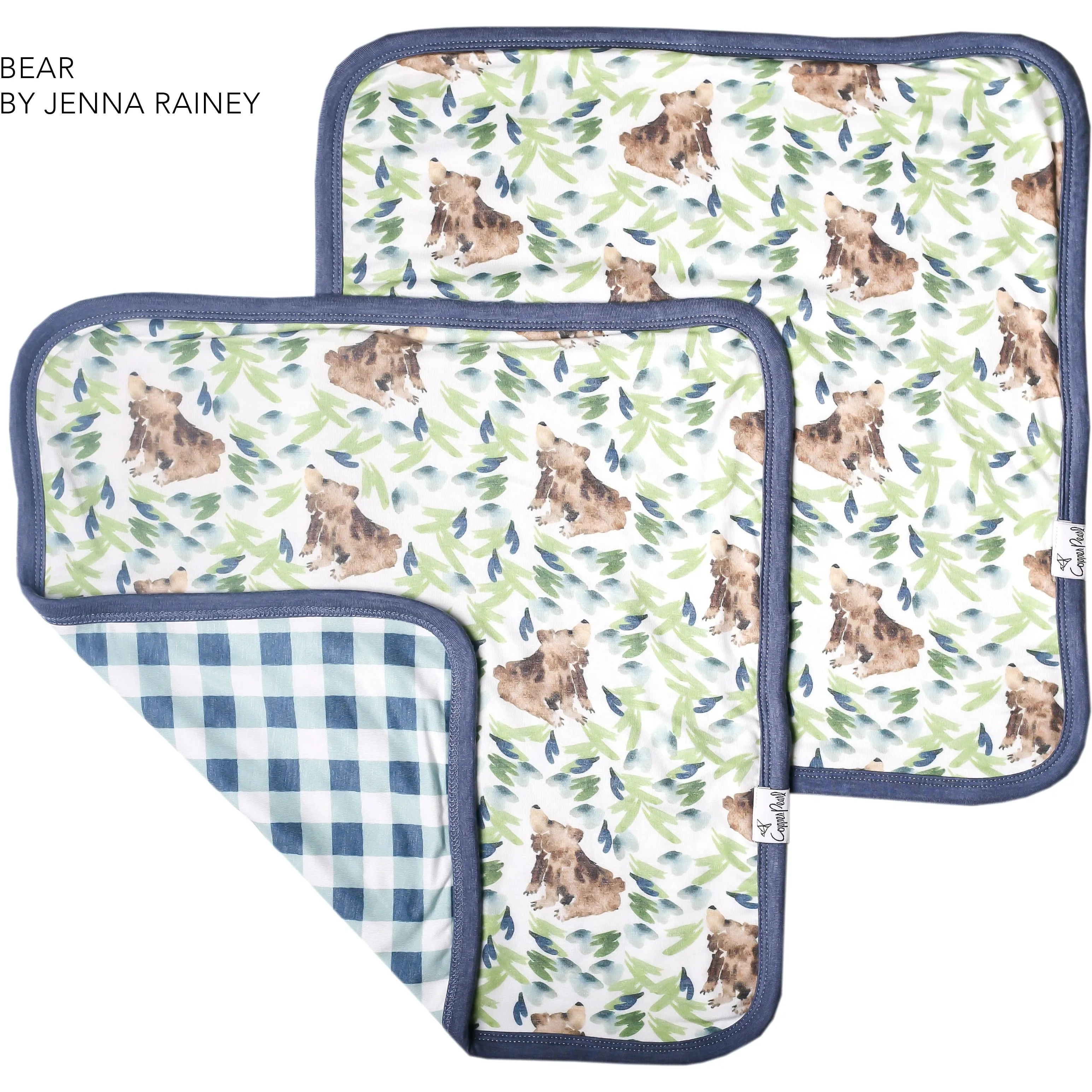 Copper Pearl Three-Layer Security Blanket Set | Bear