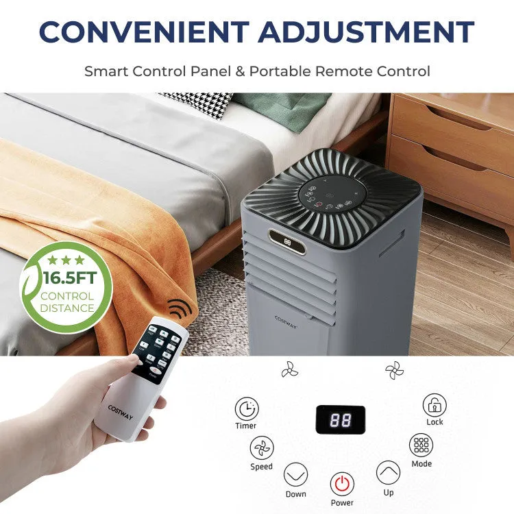 Costway 10000 BTU 4-in-1 Portable Air Conditioner with Dehumidifier and Fan Mode