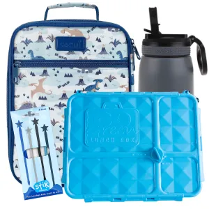 Dinosaur Land Lunch Box, Bag & Bottle Bundle - Bonus STIX!