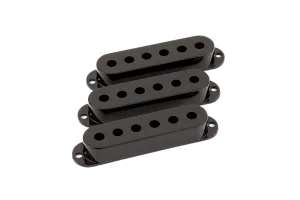 Fender Pickup Covers, Stratocaster Black (3)