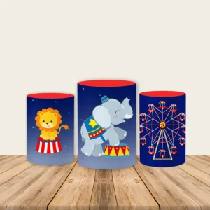 Fireworks Circus Carnival Birthday Party Pedestal Cover