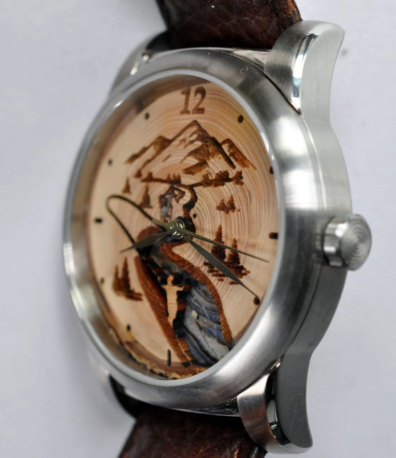 Fly Fishing Gift Wood Watch- A River Runs Through It, Gift for Dad Husband Son