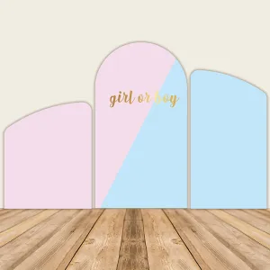 Gender Reveal Theme Chiara Backdrop Arched Wall Covers ONLY