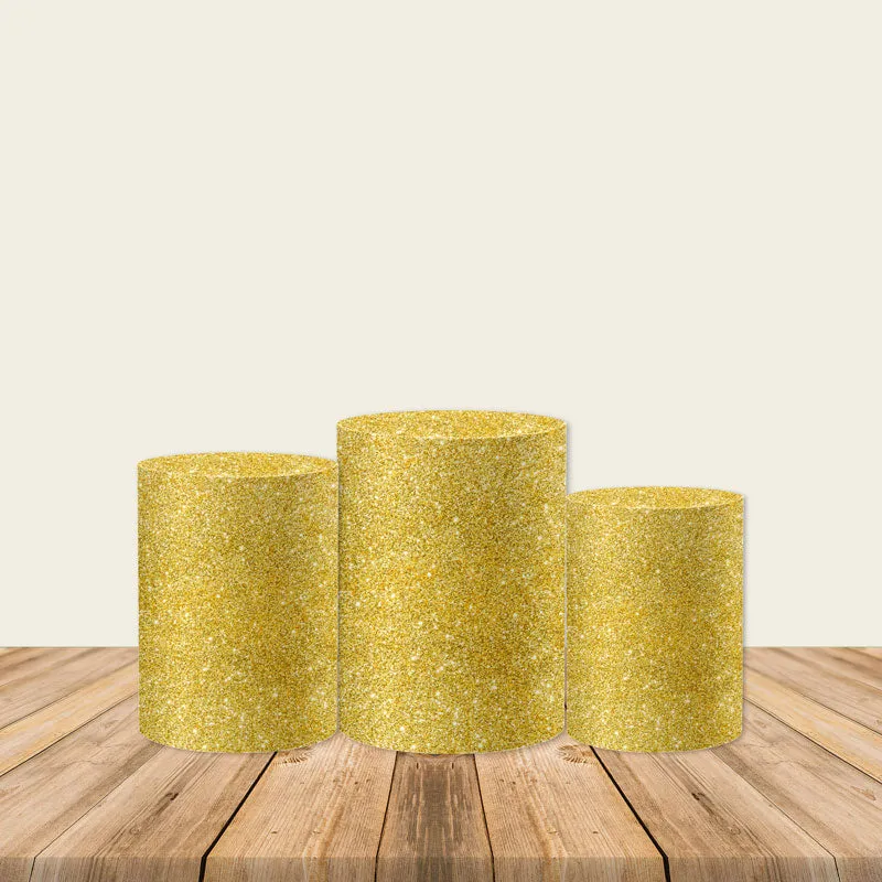 Glitter Gold Utility Pedestal Covers Plinth Cover Printed Fabric Pedestal Cover