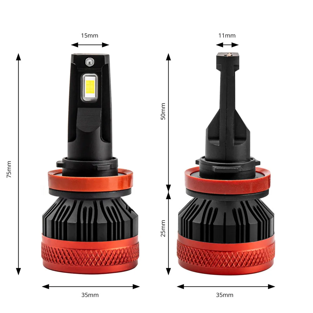 H8, H9, H11 LED Headlight Bulbs / 12V