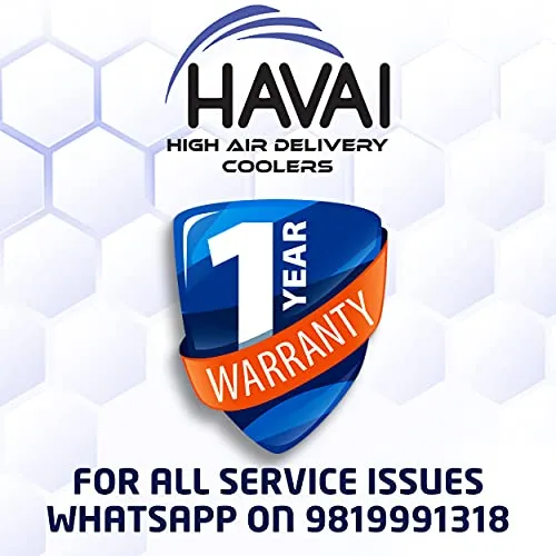 HAVAI Emerald Window Cooler with Powerful Blower - 50 L, Grey and White