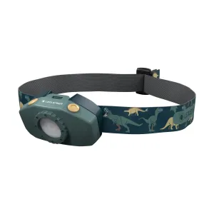 Head Torch Rechargeable 4R by Ledlenser Green with Dinosaurs