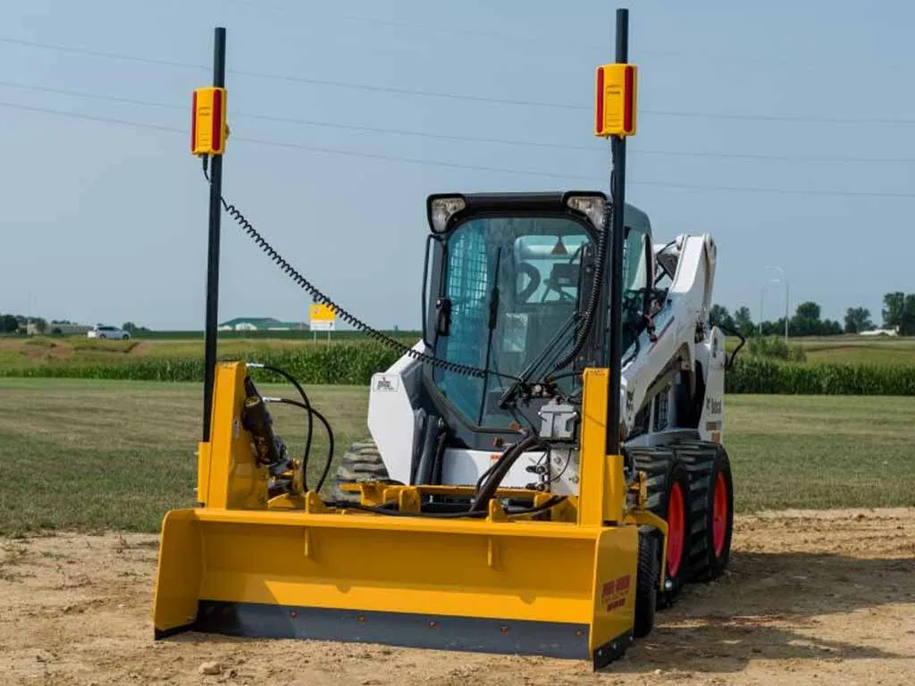 HITCHDOC dual dozer laser controlled grading box for skid steer loader (WITH LASER EQUIPMENT)