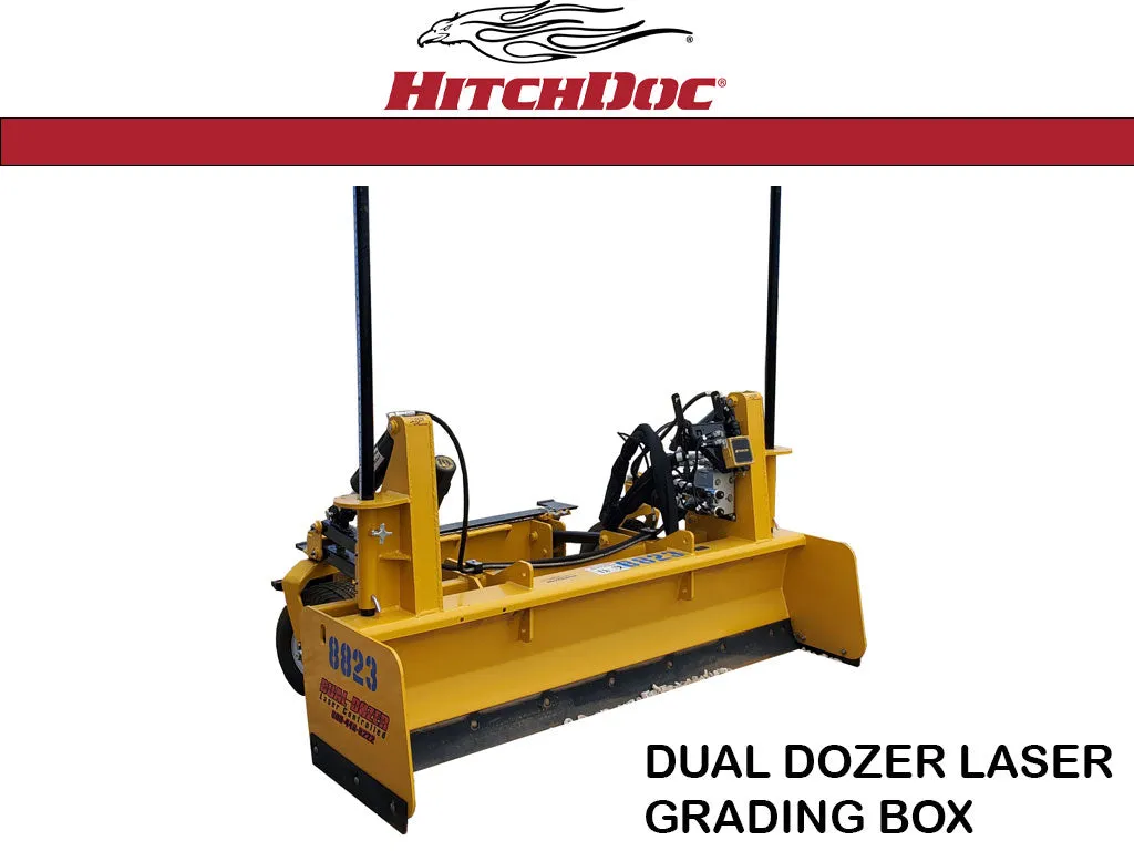 HITCHDOC dual dozer laser controlled grading box for skid steer loader (WITH LASER EQUIPMENT)