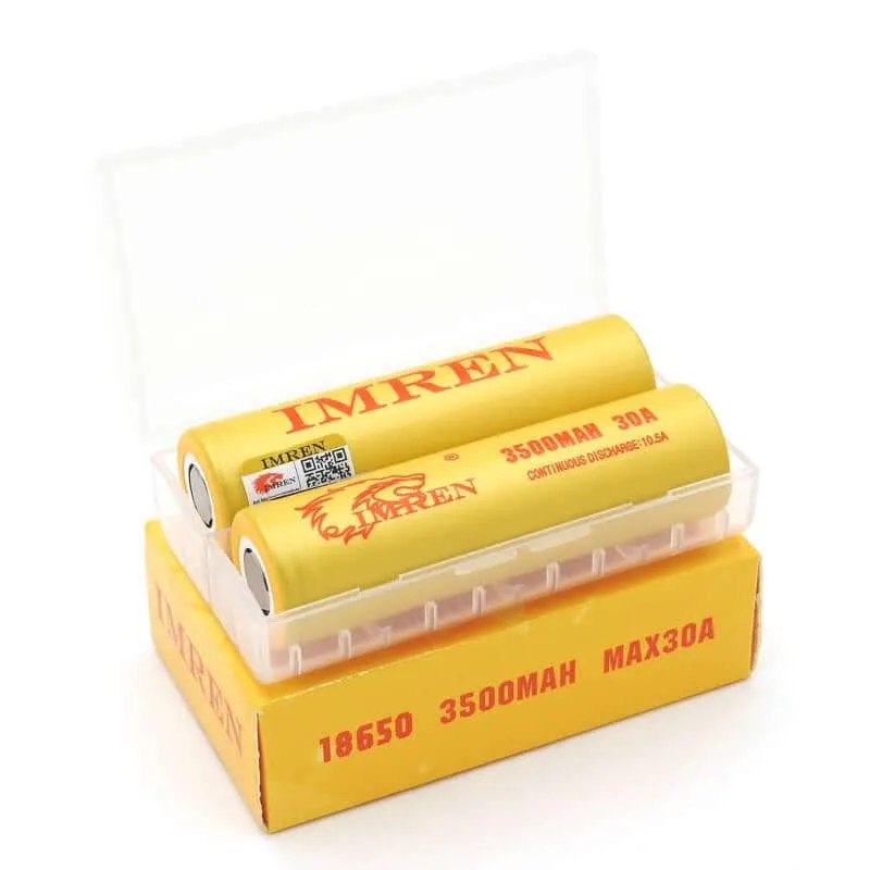 IMREN 18650 3500mAh 30A Rechargeable Lithium Battery  (2PCS/Pack)