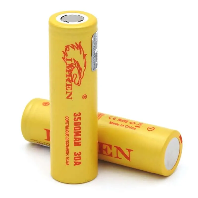 IMREN 18650 3500mAh 30A Rechargeable Lithium Battery  (2PCS/Pack)