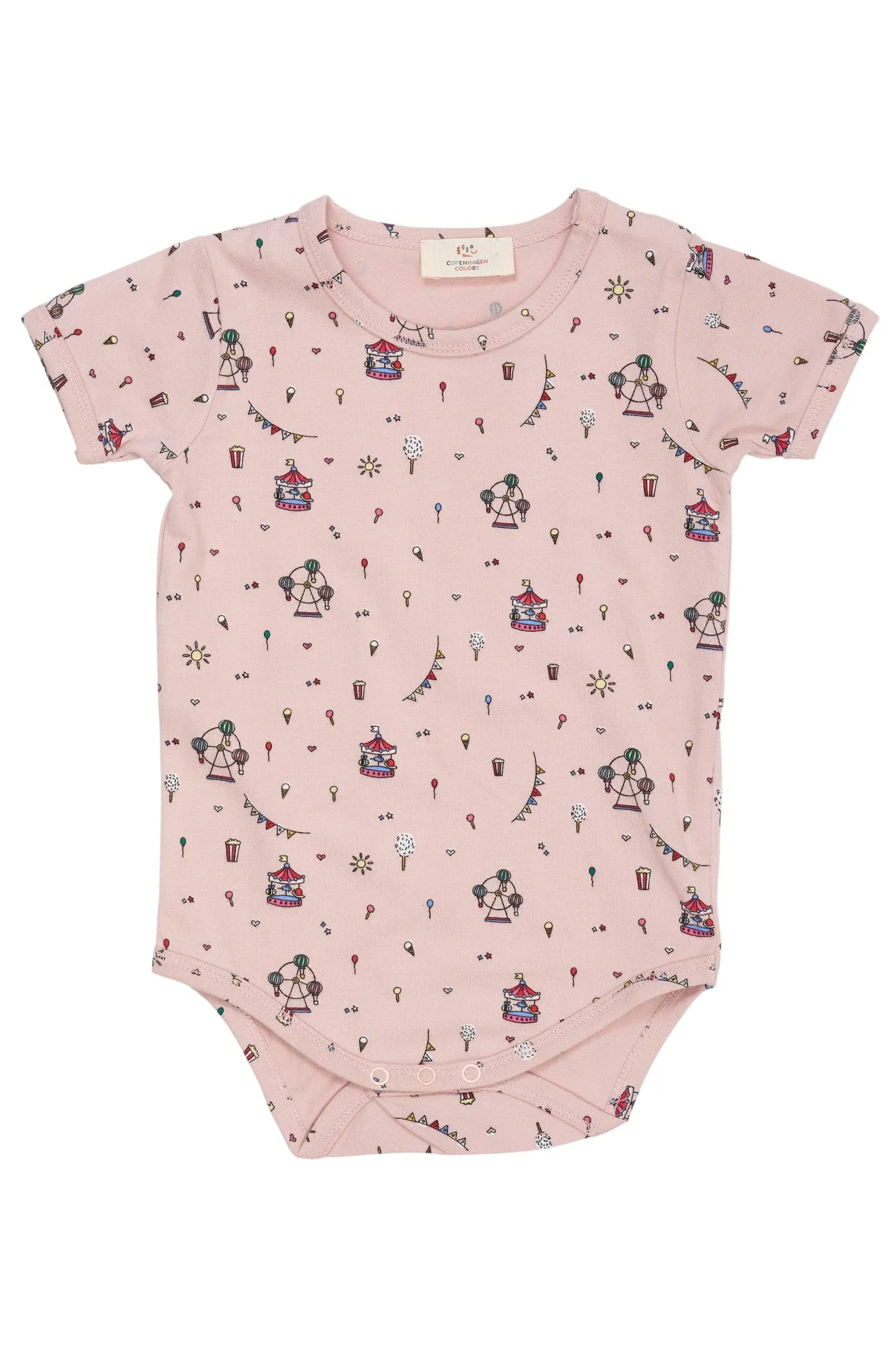 JERSEY BODY W PRINT SS - DUSTY ROSE TIVOLI PRINT