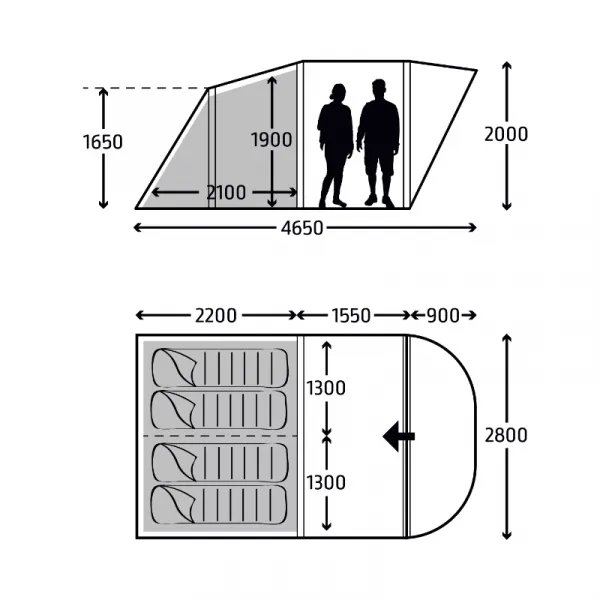 Kampa Dometic Brean 4 Poled Tent