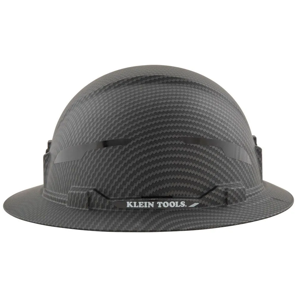 Klein 60345 Hard Hat, Premium KARBN Pattern, Non-Vented Full Brim, Class E