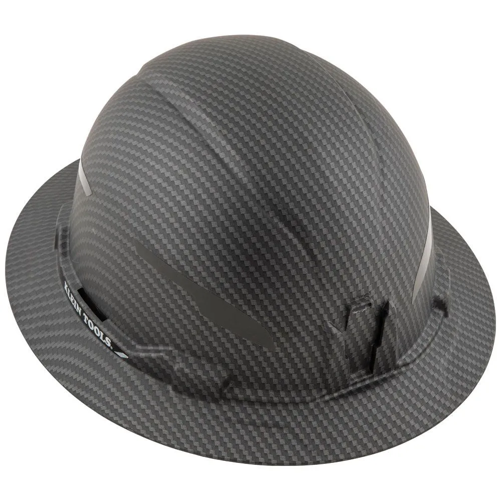 Klein 60345 Hard Hat, Premium KARBN Pattern, Non-Vented Full Brim, Class E