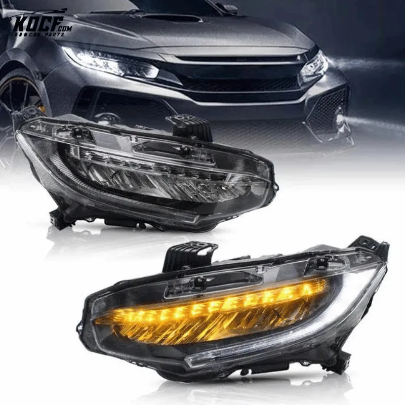 LED Headlights For 2016-2021 Honda Civic Sedan Hatchback Coupe