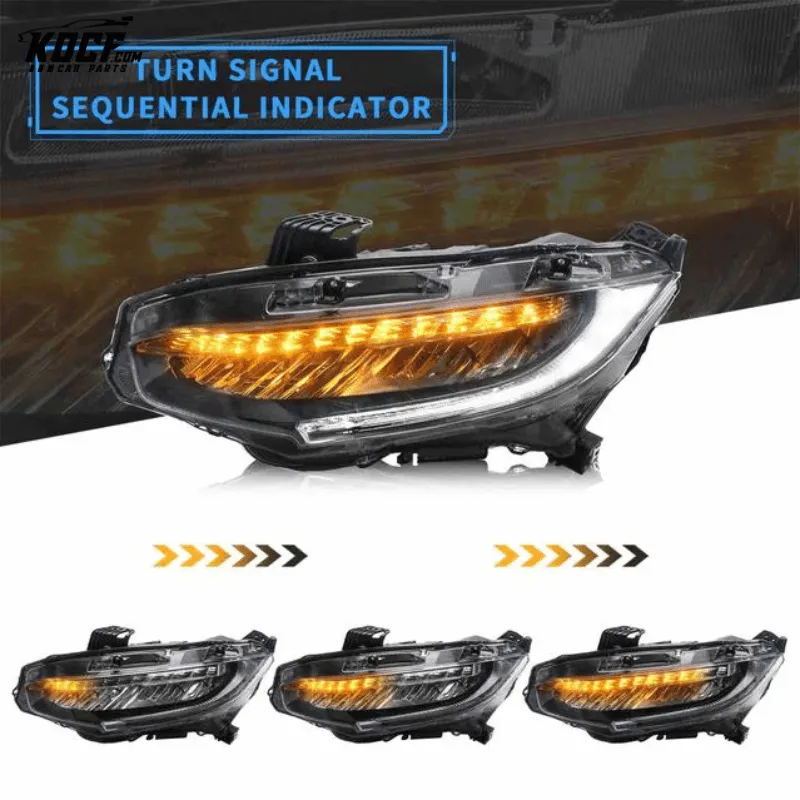 LED Headlights For 2016-2021 Honda Civic Sedan Hatchback Coupe