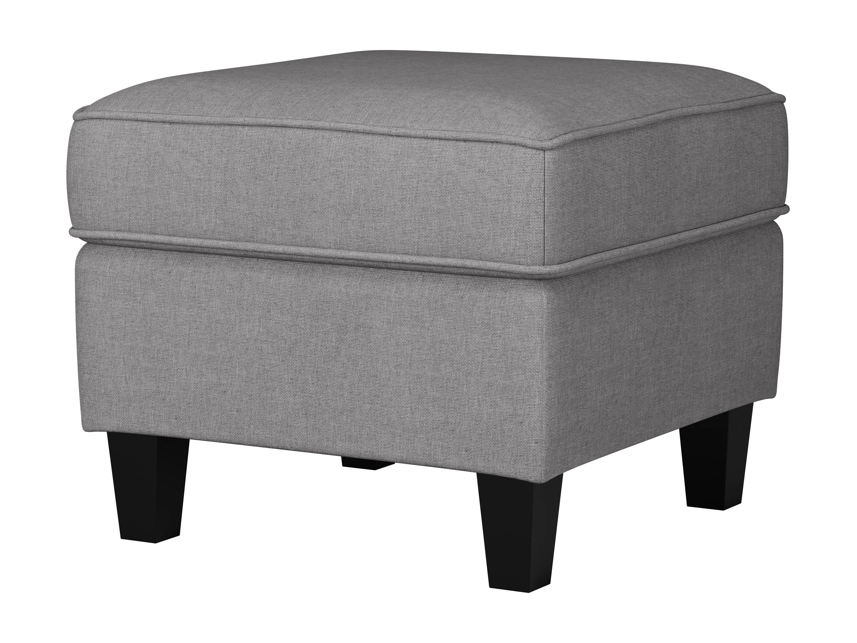 Light Grey Fabric Ottoman