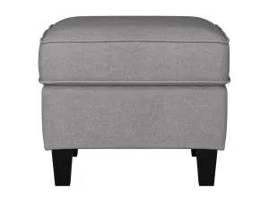 Light Grey Fabric Ottoman