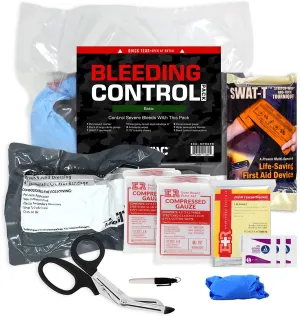 MediTac Basic Bleeding Control Pack Feat. SWAT-T Tourniquet, Emergency Bandage and Compressed Gauze Dressing