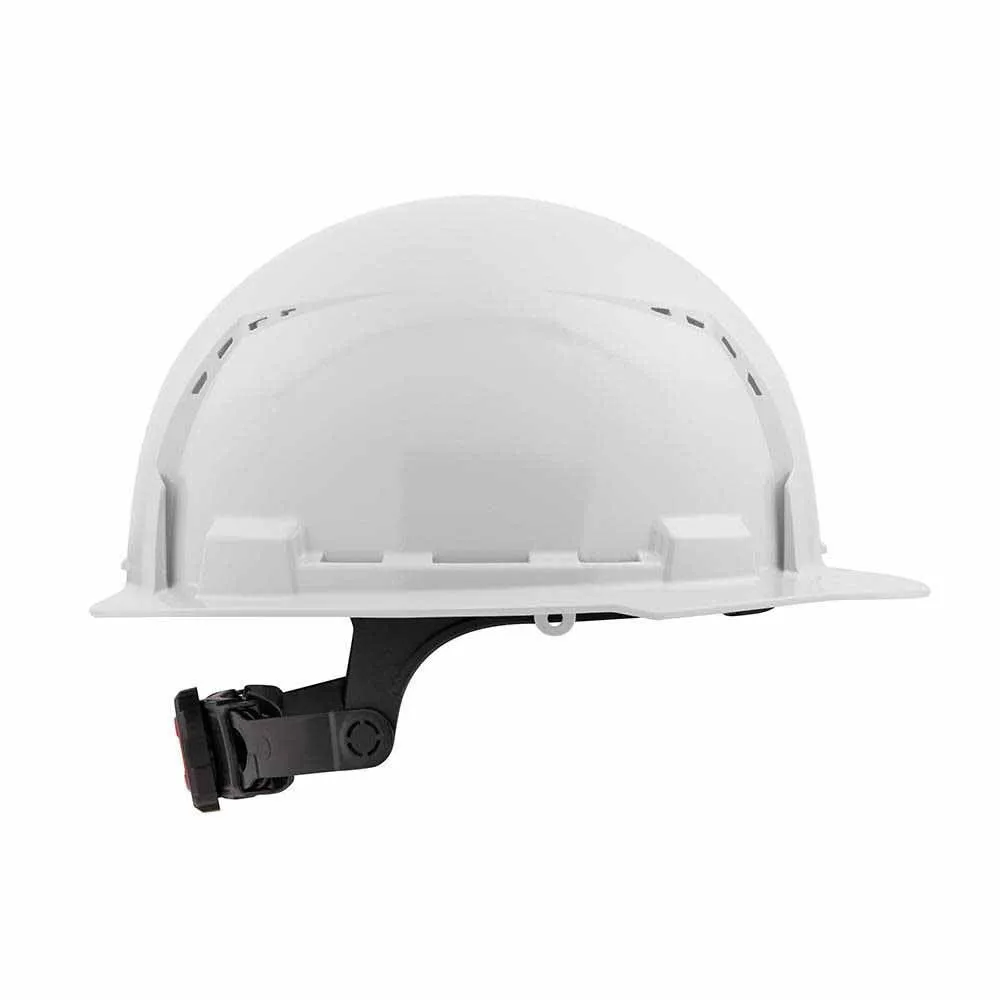 Milwaukee 48-73-1220 White Front Brim Vented Hard Hat with 6PT Ratcheting Suspension – Type 1 Class C