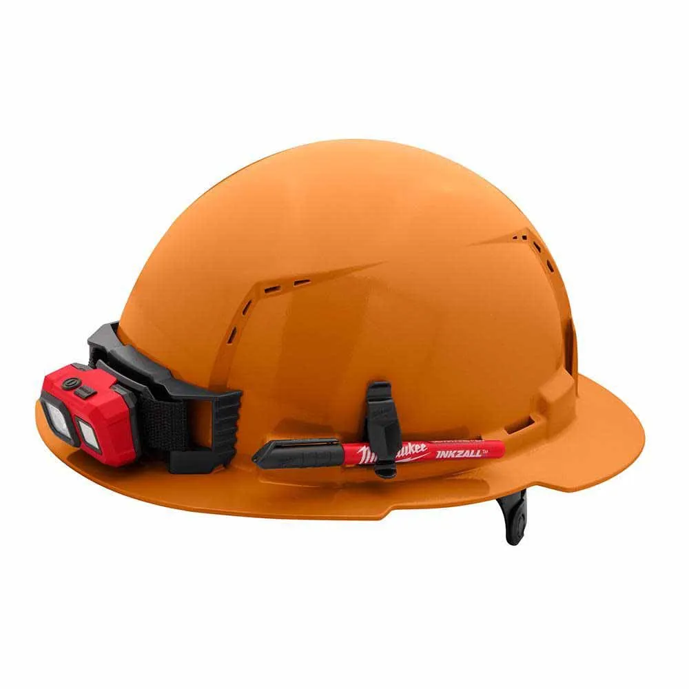 Milwaukee 48-73-1233 Orange Full Brim Vented Hard Hat with 6PT Ratcheting Suspension – Type 1 Class C