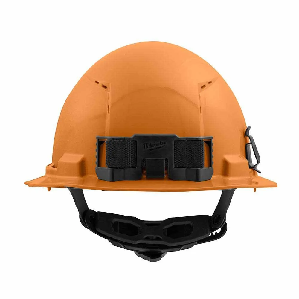 Milwaukee 48-73-1233 Orange Full Brim Vented Hard Hat with 6PT Ratcheting Suspension – Type 1 Class C