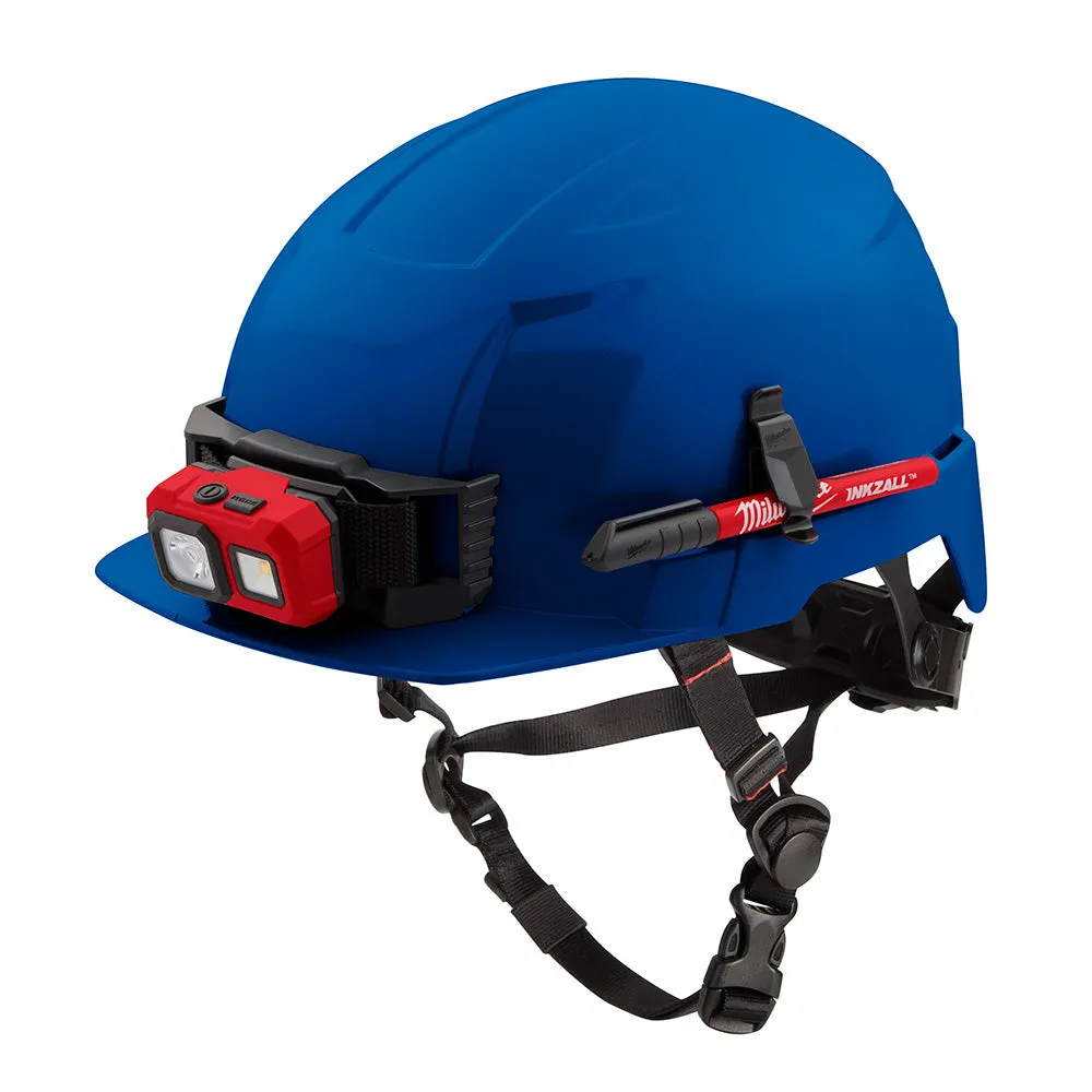 Milwaukee 48-73-1325 BOLT Blue Front Brim Safety Helmet (USA) - Type 2, Class E, Non-Vented