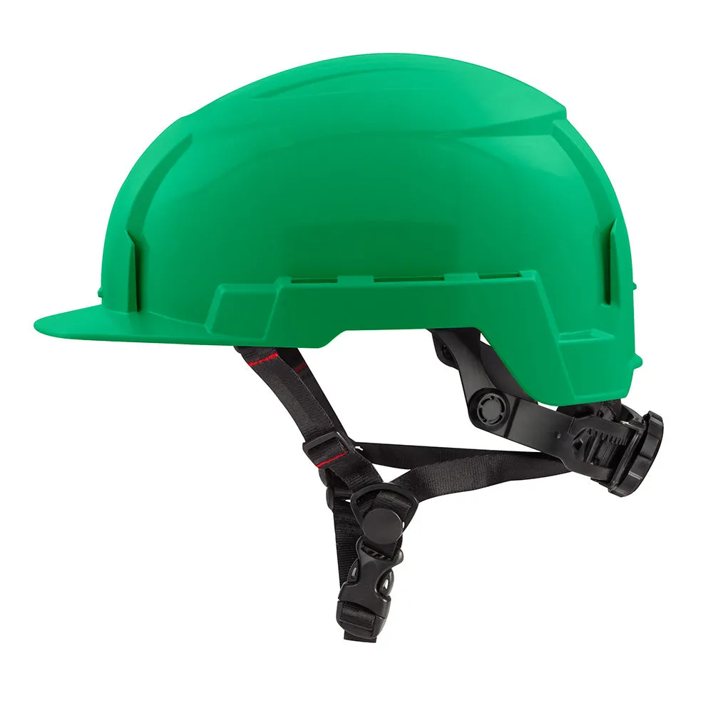 Milwaukee 48-73-1327 BOLT Green Front Brim Safety Helmet (USA) - Type 2, Class E, Non-Vented