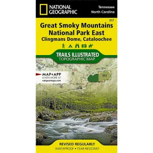 National Geographic Great Smoky Mountains National Park East: Clingmans Dome, Cataloochee (317)