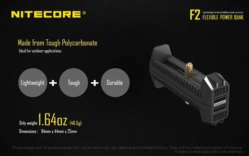 Nitecore F2 Flex Dual-Slot Outdoor Charger