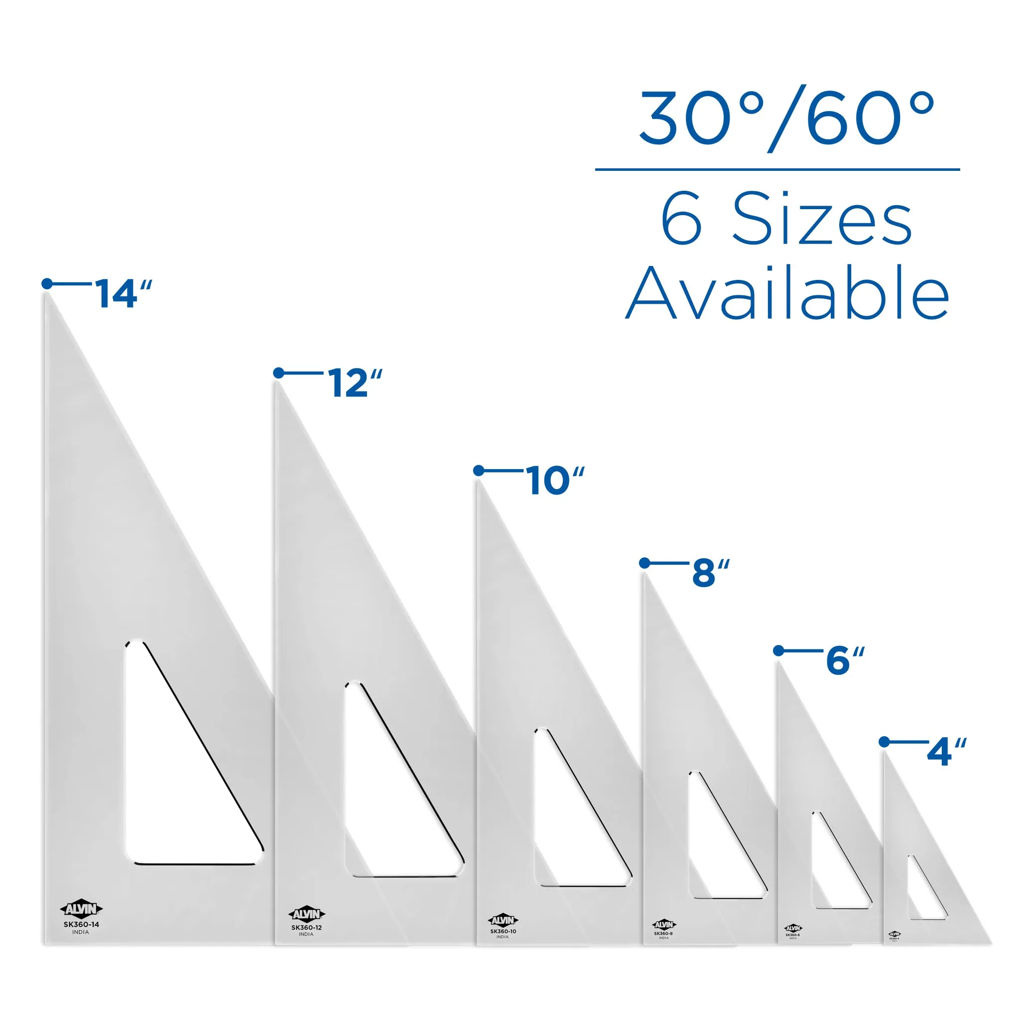 Professional Drafting Triangle (Smoke Tint) 30/60 45/90