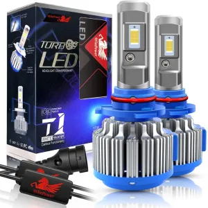 T1 9006 6000K LED Headlight Bulbs HB4 Fog Lamps Low Beam