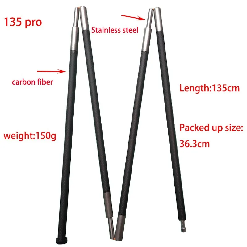 Ultralight Lightweight Carbon Fiber 3F Lanshan Asta Zpacks Tent Support Rod Sturdy Stiff Rigid Pole