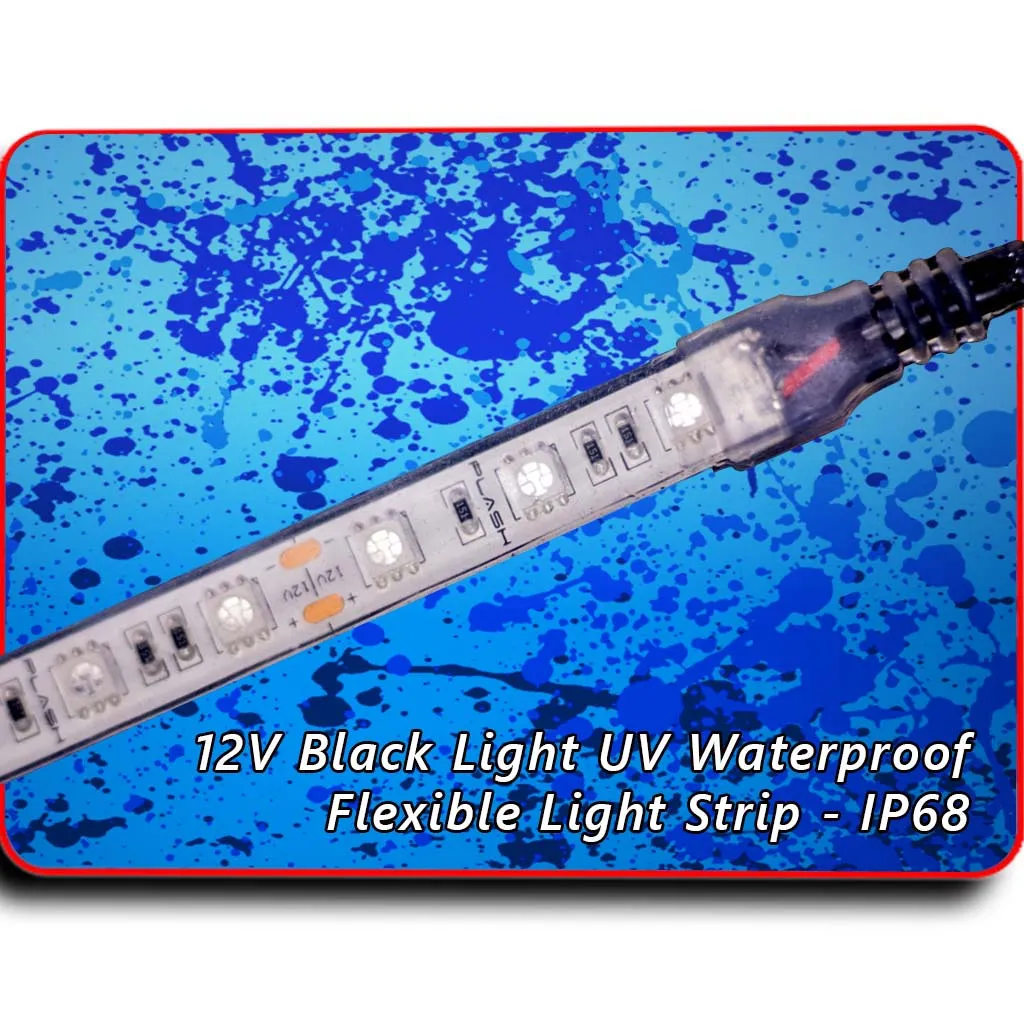 Waterproof Flexible Light Strip - IP68 - 12V Black Light UV